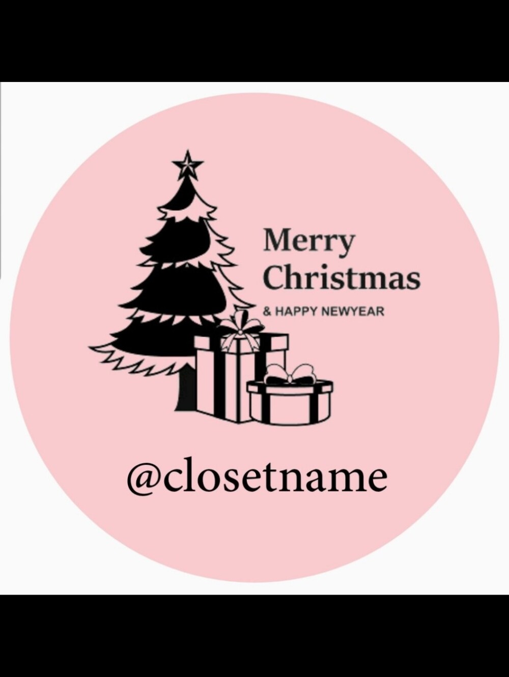 100ct ROLL, CUSTOM CHRISTMAS STICKERS